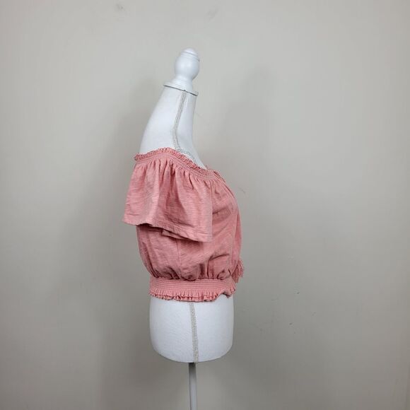 NWT Altar'd State Off-Shoulder Top. Peach Pink M#022 - Picture 7 of 14